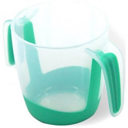 MILL'O BÉBÉ Tasse d'apprentissage a anses  - Ergonomique - Bi-matiere - Vert - 22 cl