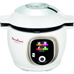 MOULINEX CE851A10  Multicuiseur intelligent COOKEO + 6 L - 150 recettes préprogrammées - Guide pas a pas - 1600W - Blanc