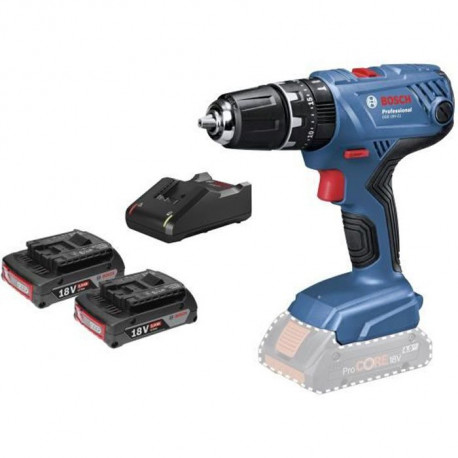Perceuse a Percussion BOSCH PROFESSIONAL GSB 18V-21 + 2 batteries 2,0Ah + GAL 18V-40 + L-BOXX