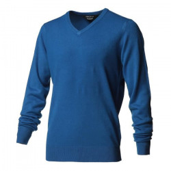 KENSINGTON EASTSIDE Pull Touché Cachemire Col V Bleu Homme