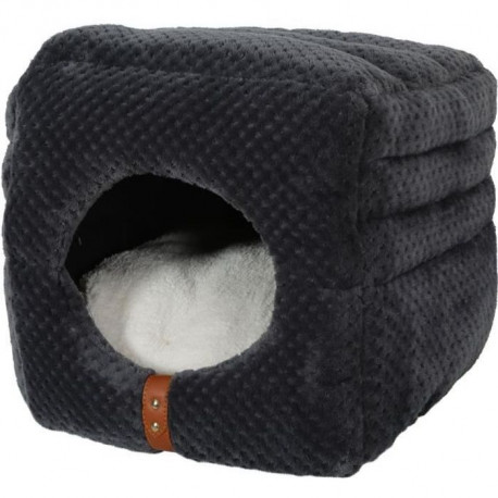ZOLUX Niche panier 2 en 1 ouatiné Paloma pour chat - 35 x 35 x 35 cm - Beige
