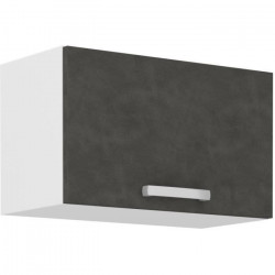 Meuble hotte porte basculante - Gris mat - L 60 x 31,6 x H 36 cm - LASSEN