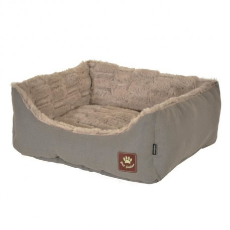VADIGRAN Panier Asma - 75 x 60 cm - Taupe et gris - Pour chiens