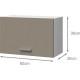 EXTRA - Meuble hotte de cuisine 60cm -  Gris Argile Mat