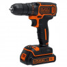 Perceuse-Visseuse sans-fil 18V BLACK+DECKER (Livré avec 2 Batteries 1,5 Ah + Chargeur) - BDCDC18K1B-QW