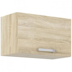 Meuble hotte porte basculante - Décor chene sonoma - L 60 x 31,6 x H 36 cm - LASSEN