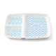 MILL'O BÉBÉ Plateau baby 3 compartiments en mélamine - Blanc décor Petits Coeurs bleus
