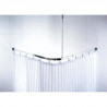 RIDDER Rail de douche de coin universel avec crochets chromés 52500