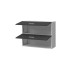 EXTRA - Meuble haut de cuisine 80cm 2 Portes a projection  -  Gris Mat