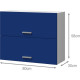 Meuble Haut mélaminé Bleu Mat L 80cm - EXTRA