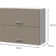 EXTRA - Meuble haut de cuisine 80cm 2 Portes a projection  -  Gris Argile Mat