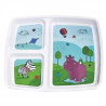 MILL'O BÉBÉ Plateau baby en mélamine - Blanc décor Hippo