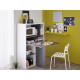 EKIPA Meubles multi fonction 2 portes - Gris ombre et Blanc - L 80 x P 48 x 137 cm - FLIP
