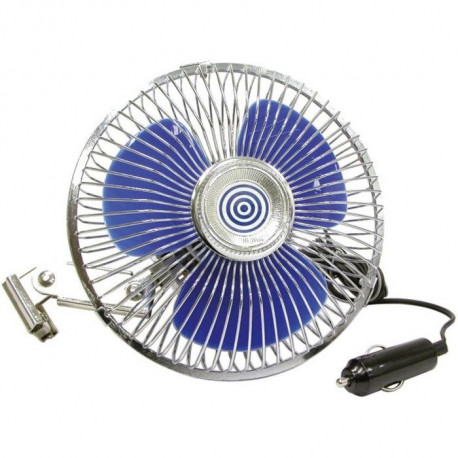 Ventilateur 12v métal, sur bras oscillant, 15,3cm