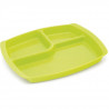 Mill'O Bébé - Plateau 3 compartiments - Polypropylene, fabriqué en France - résistant aux chocs - Vert