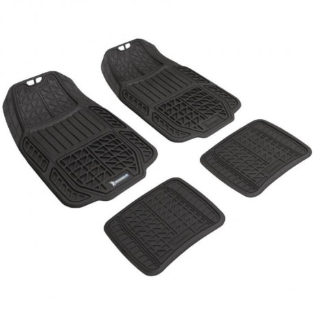 MICHELIN Tapis caoutchouc haute densité 4 pieces Noir