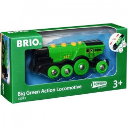 Brio World Locomotive Verte Puissante a piles - Accessoire son & lumiere Circuit de train en bois - Ravensburger - Des 3 ans …