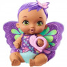 My Garden Baby - Bébé Papillon Violet Boit & Fait Pipi, 30 cm, couche, vetements, ailes amovibles - Poupée / Poupon - Des 2 ans