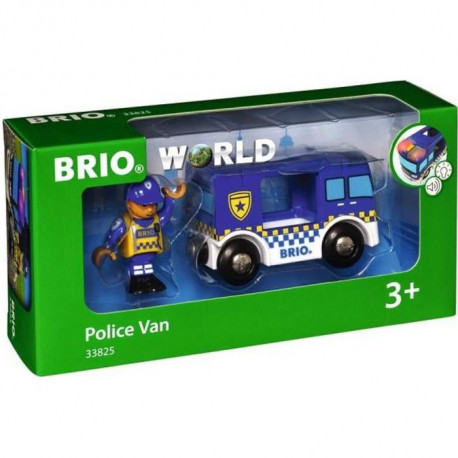 Brio World Camion de Police Son et Lumiere - Accessoire son & lumiere Circuit de train en bois - Ravensburger - Des 3 ans - 3…