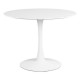 Table a manger ronde - Simili blanc brillant - TULIPE