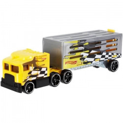 HOT WHEELS Camion Transporteur Track Stars 15 cm (modele aléatoire) Remorques Interchangeables pouvant contenir un véhicule 1:64