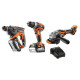 AEG Pack 3 outils sans fil Pro18V - perceuse a percussion, perforateur brushless, meuleuse brushless - 2 batteries de 4Ah