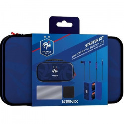 Starter Kit - KONIX - Housse + Écouteurs + Écran de protection + Boite - Bleu - Switch et Switch Lite - Sous Licence Officiel…