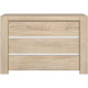 GAMI Commode 3 tiroirs - Grosse épaisseur - Décor cheneL 120 x P 43 x H 80 cm - OLERON