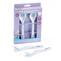 THERMOBABY Coffret Mes Premiers Couverts Set 2 Cuilleres Melaminé Mon Petit Monstre