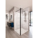 AURYS Paroi de douche en kit BALEARES  REFLECTO BLACK - Verre Timeless 8 mm trempé by Saint-Gobain - L.140 cm x  H.198 cm