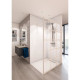 AURYS Paroi de douche en kit BALEARES ATELIER 3 Blanc - Verre Timeless 8 mm trempé by Saint-Gobain - L.100 cm x  H.198 cm