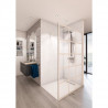 AURYS Paroi de douche en kit BALEARES ATELIER 3 Blanc - Verre Timeless 8 mm trempé by Saint-Gobain - L.100 cm x  H.198 cm