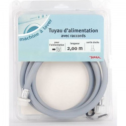 DIPRA Rallonge tuyau alimentation machine a laver MF sortie droite - 2m