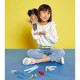 CREATABLE WORLD Poupée avec kit complet cheveux noirs t-shirt zebre