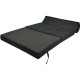 JUNE Chauffeuse 2 places - Tissu noir - Style contemporain - L 115 x P 75 cm