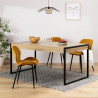 Table a manger - 2 tiroirs - Rectangulaire - Métal et panneaux de particules - High Rock - L 166 x P 90,2 x H 76,9 cm