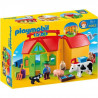 PLAYMOBIL 6962 - PLAYMOBIL 1.2.3 - Ferme Transportable Avec Animaux