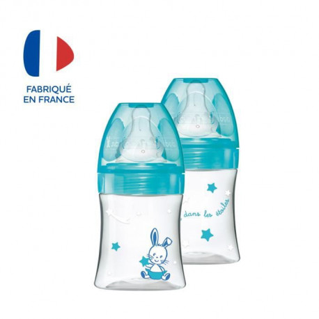 Dodie - Lot de 2 Biberons Initiation+ 150ml Valentin Lagoon