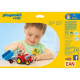 PLAYMOBIL 6964 - PLAYMOBIL 1.2.3 - Fermier avec Tracteur et Remorque