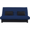 DUNLOPILLO Banquette Clic clac - Tissu Indigo + 2 coussins Noir - L 194 x P 98 x H 100 cmROXI