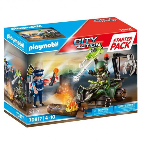 PLAYMOBIL - 70817 - Starter Pack Policier et démineur