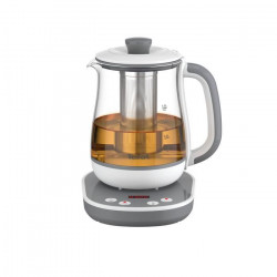 TEFAL BJ551B10 Tastea Machine a thé en verre 1,5 L, 8 réglages, Panier a thé amovible acier inoxydable, Maintien au chaud, Ba…