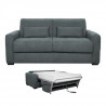 Canapé 3 places convertible - Tissu Anthracite - Couchage express - L204 x P102 x H95 cm - EUREKA