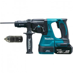 MAKITA Perforateur burineur SDS plus Brushless 2J DHR243RTJ - Avec 2 batteries 18 V, mandrin interchangeable et coffret Makpac