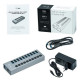 Hub USB 3.0 - I-TEC - Puissance avec 10 Ports USB 3.0 et Adaptateur d`alimentation 48W