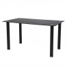 Table a manger plateau en verre trempé 140x80 cm - Métal - JIM