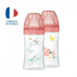 Dodie Biberon Sensation+ Anti-Coliques +0m Écureuil Lot de 2 x 270ml