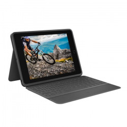 LOGITECH - Clavier et étui - Rugged Folio pour Apple 10.2-inch iPad 7eme génération, 8eme génération - Noir