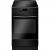 CONTINENTAL EDISON Cuisiniere table induction - 4 zones -four électrique catalyse - 65L - L 50 cm x H 85 cm - Noir mat