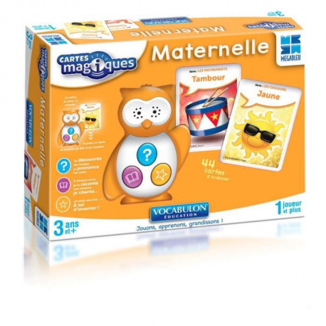 MEGABLEU Coffret Cartes Magiques Vocabulon - Theme Maternelle